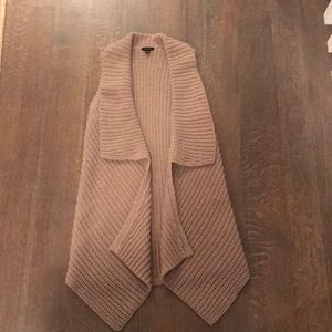 Ann Taylor Beige Cardigan Vest